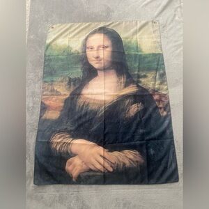 Mona Lisa Wall Hanging Banner Tapestry Art Print w/ Grommets Approx 42x31